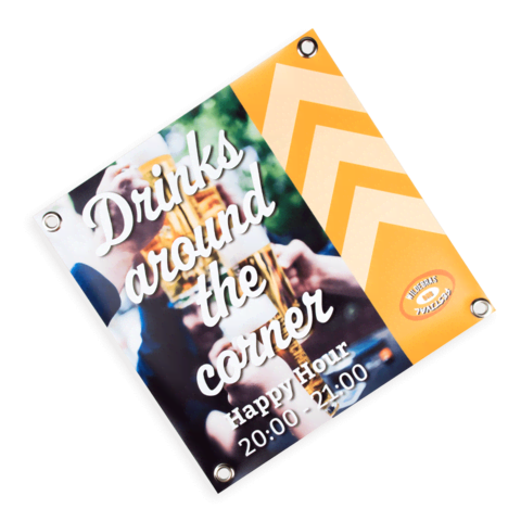 Laat direct je eigen banner drukken! Laat direct je eigen banner drukken!