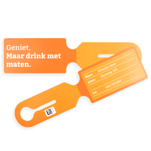 Kofferlabels voor- en achterzijde Kofferlabels voor- en achterzijde