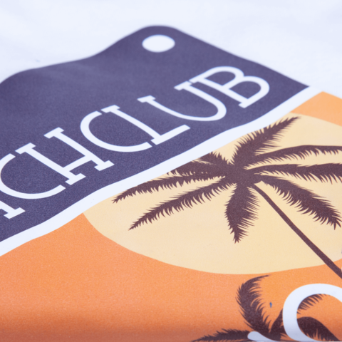 Detailfoto wit shirt bedrukken