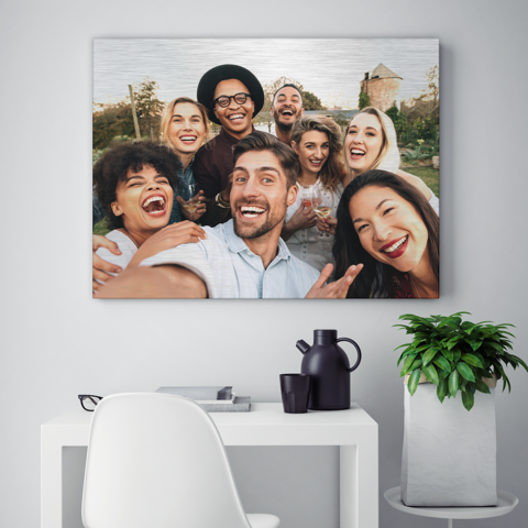 Een foto op aluminium past perfect bij een industrieel interieur! 