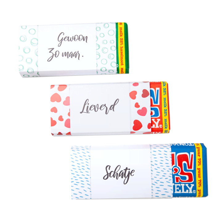 Gepersonaliseerd chocolade cadeau