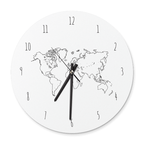 Klok maken voorkant wereld Klok maken voorkant wereld