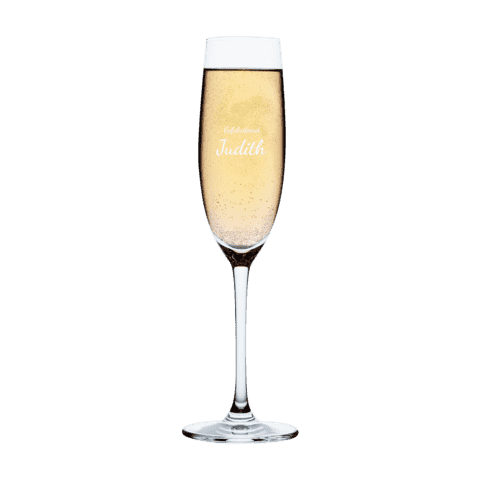 Laat direct je eigen champagneglas graveren! Laat direct je eigen champagneglas graveren!