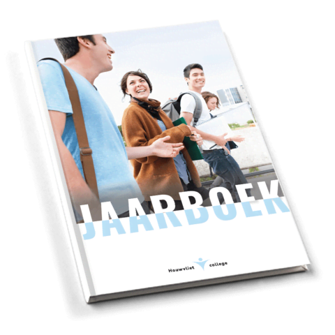 Hardcover omslag jaarboek voorkant Hardcover omslag jaarboek voorkant