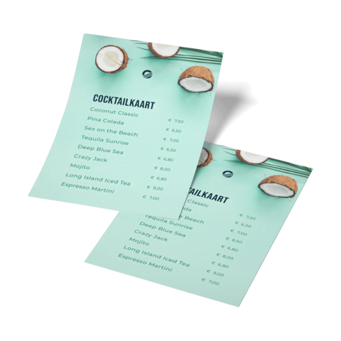 Menukaart bestellen