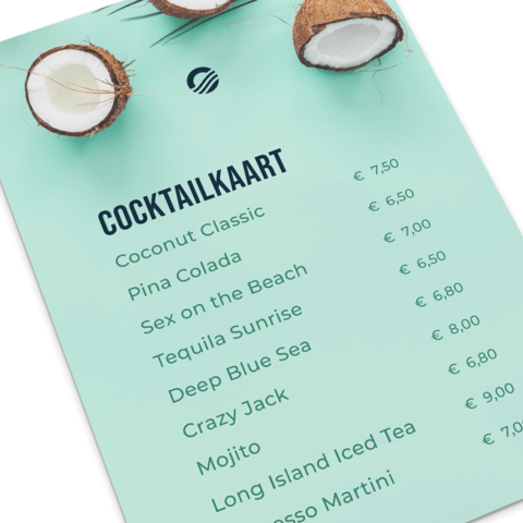 Menukaart ontwerp Menukaart ontwerp