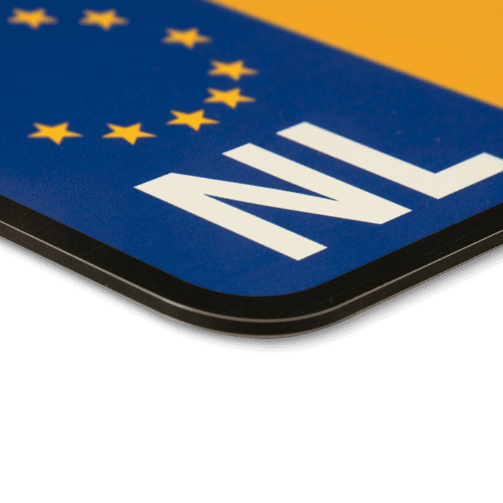 Hoekje van een nummerbord nummerbord-maken-detail