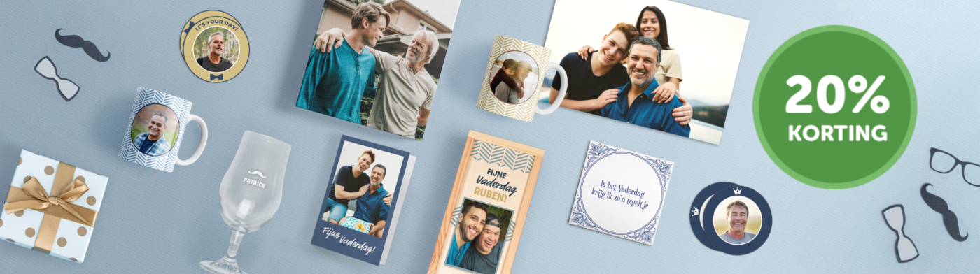 Vaderdagactie: 20% korting op vaderdagcadeaus
