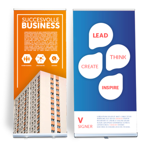 Kies uit verschillende formaten Roll-up banners