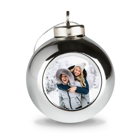 Kerstballen bedrukken zilver Kerstballen bedrukken zilver