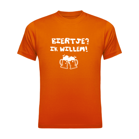 Oranje T-shirt bedrukken Oranje T-shirt bedrukken