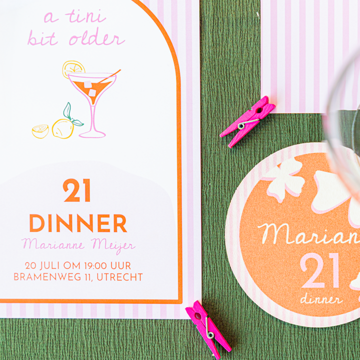 21 diner uitnodiging