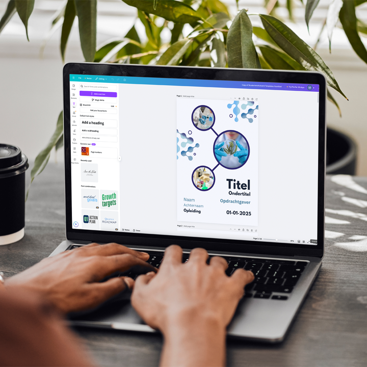 Template scriptie voorblad maken