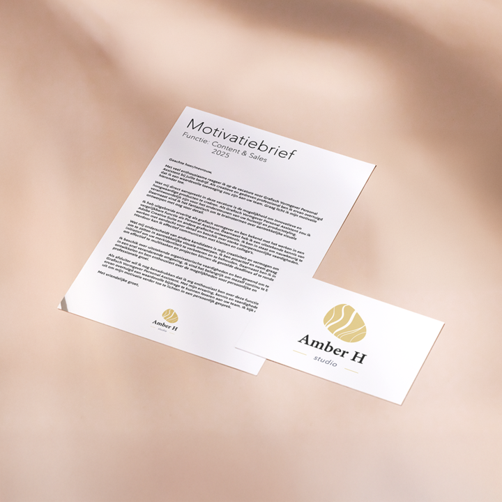 Motivatiebrief en visitekaartje