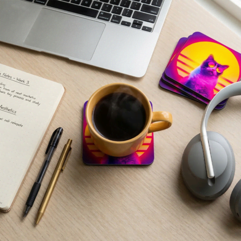 Onderzetters met koffie Onderzetters met koffie