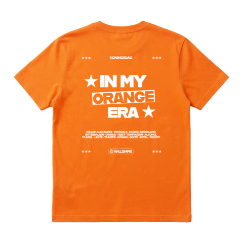 Oranje T shirt bedrukken in my orange era Oranje T shirt bedrukken in my orange era