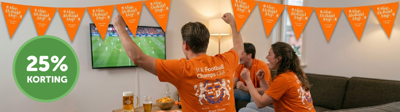 25% korting op WK producten 25% korting op WK producten