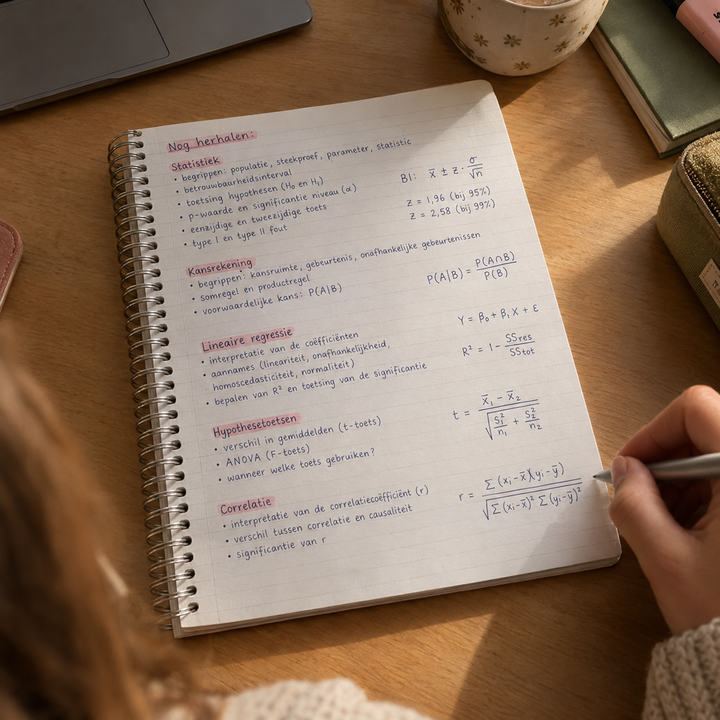 Gebruik een collegeblok Gebruik een collegeblok